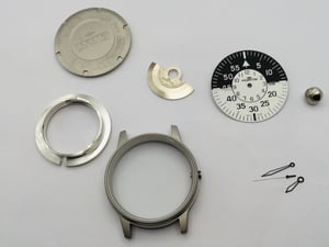 Image of Fortis Flieger Cockpit complete kit,new,2/tone Black/white Dial,40mm Case,595.10.46.1