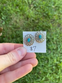 Turquoise Conch Earrings