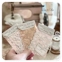 Image 5 of handmade sewing book needle book with lace samples