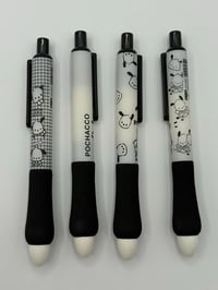 Image 2 of Pochacco Gel Pen Set – (4pcs) 🐾🖤