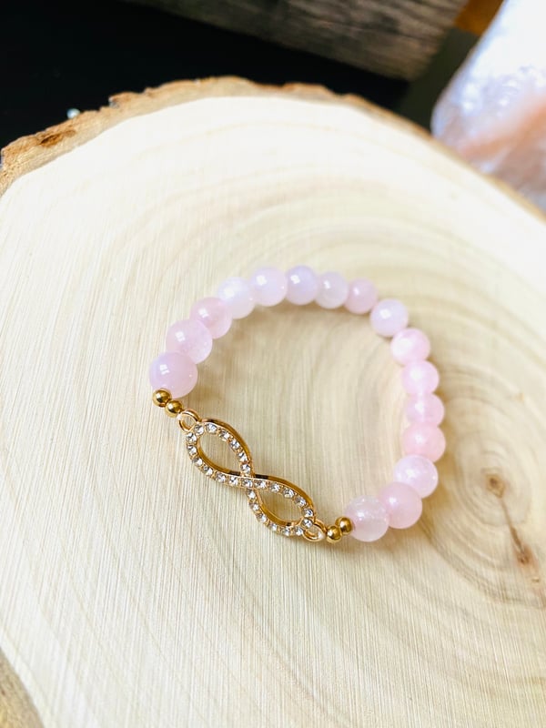 Image of “Infinitely Loved” Rose Quartz Bracelet
