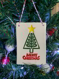 Image 1 of Big Merry Christmas Tile decoration. 