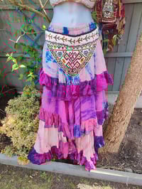 Image 14 of Tribal festival belt white triangle