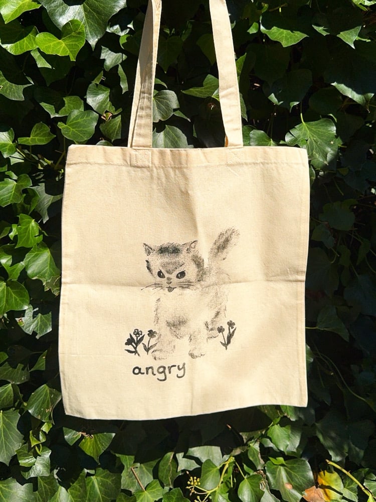 Image of Angry Cat Tote Bag