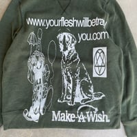 Image 2 of URL t one of one green sweater medium