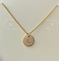 Image 3 of Initial Disc Necklace