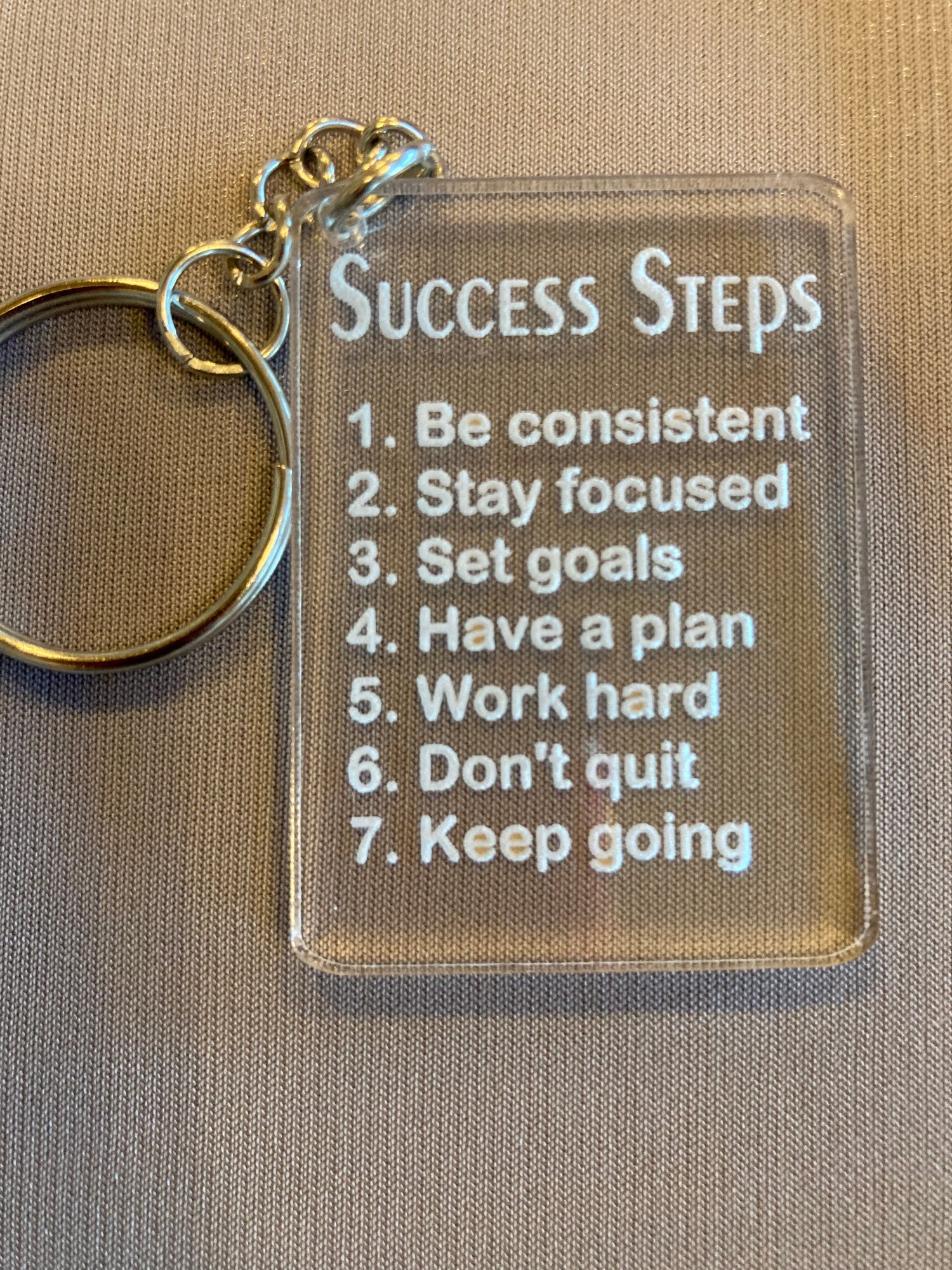 Image of Success steps key chain