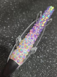 Image 3 of Purple & White Rhinestone Pen