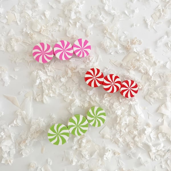 Image of Peppermint Swirl Hair Clip