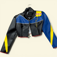 Image 1 of Drive Me Crazy Cropped Racer Jacket 