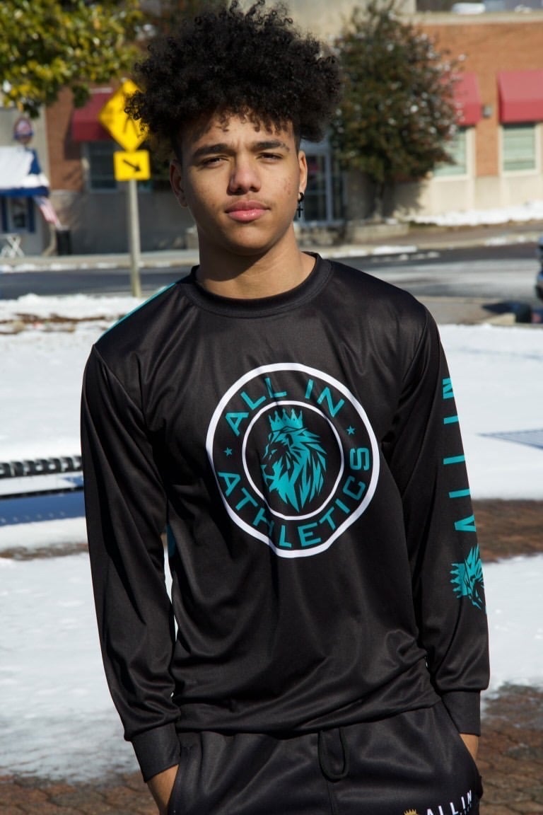 All In Teal Lion Long Sleeve
