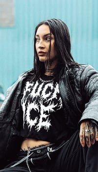 Image 2 of FUCK ICE Crop Top