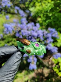 Image 6 of Chromium Mini DragonHead Pendant. 