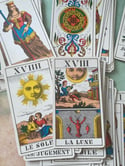 Tarot de Besançon de la fabrique de cartes Muller & Cie, Suisse, 1970. Rare!