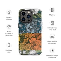 Image 20 of Art Nouveau Inspired Colorful Quartet Boho Hippie Floral Sketch Tough Case for iPhone®