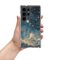 Image 3 of Celestial Night Sky Stars and Clouds Painting Clear Case for Samsung®