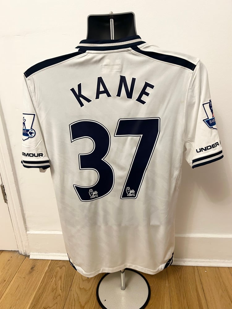 Image of Tottenham Hotspur “KANE 37” 2013/14 Home Shirt + PL patches (M)