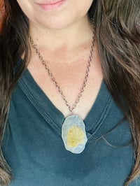 Image 9 of large JD Salinger quote pendant with hefty sterling silver chain