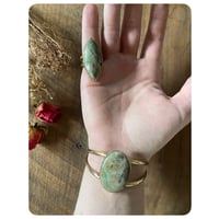 Image 4 of Solid Brass Seraphinite Ring and Cuff Set