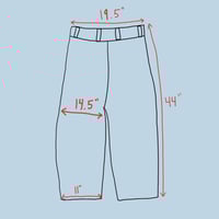Image 6 of DENIM BLUE EXTRA-BAGGY TECH LIZARD PANTS