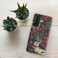 Image 19 of Boho Nature Cottagecore Inspired White Rabbits Among Berries Tough case for Samsung®