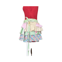 Image 2 of Pastel Ruffle Patchwork Mini Skirt