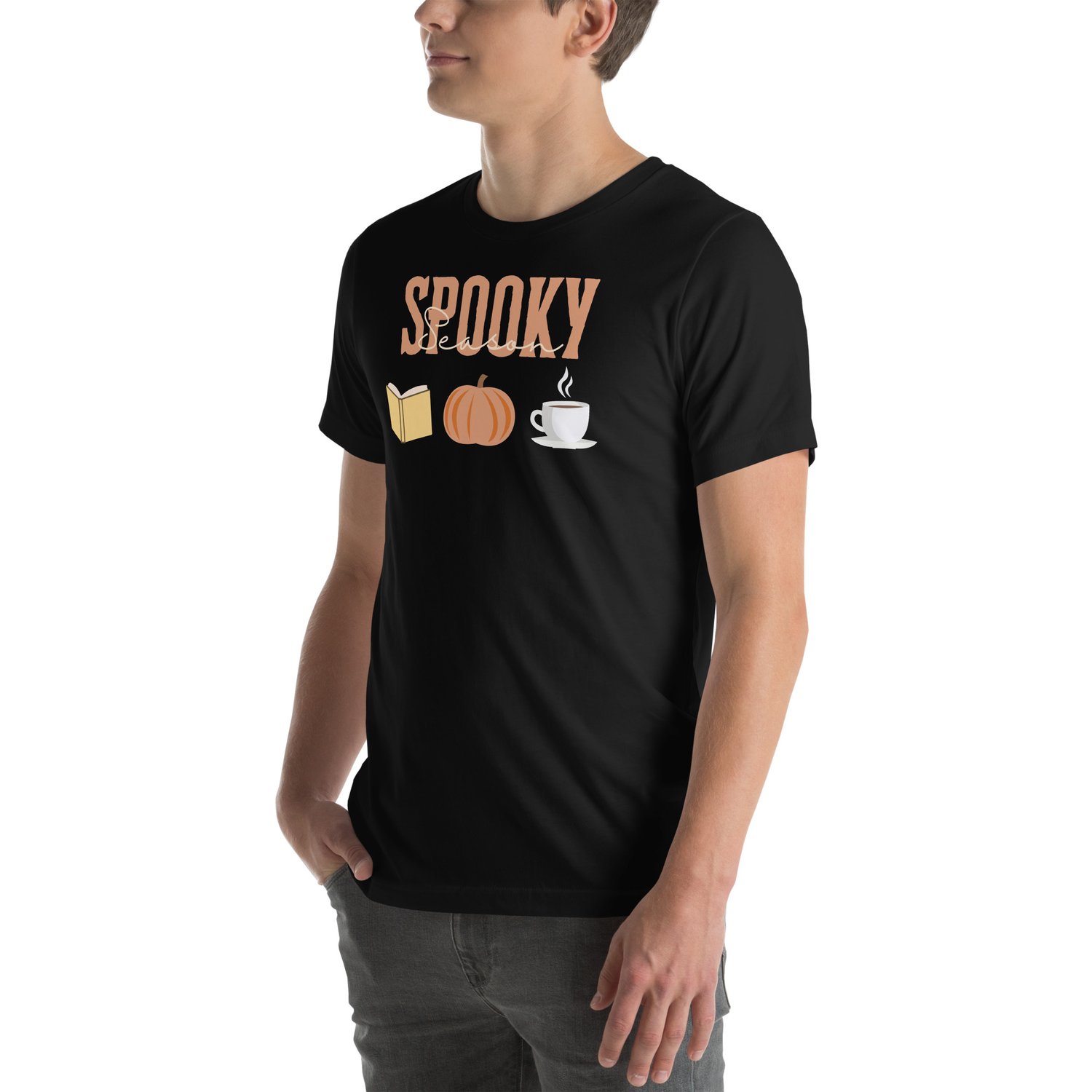 Image of Spooky season pumpkin book tea Unisex t-shirt