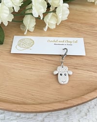 Image 4 of Wooly Sheep Stitch Markers for Crocheting and Knitting 