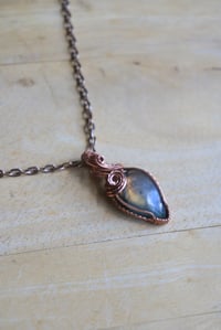 Image 2 of Copper x Sunset Yellow Labradorite Pendant