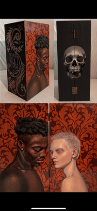 Image 8 of “Othello and Desdemona” Original painting on wooden box 