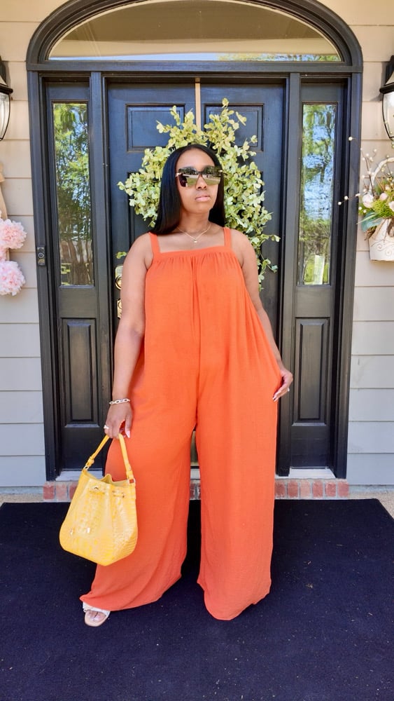 Image of Pretty Simple Vibe (Orange) Jumpsuit 