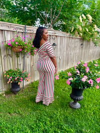 Image 2 of Striped Off Shoulder Jumpsuit 