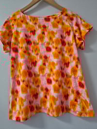Kylie Jane tshirt-watercolour floral orange 
