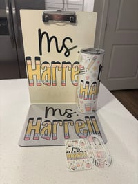 Image 4 of Personalized Teacher Gift Bundle | Tumbler, Clipboard & Mouse Pad Set