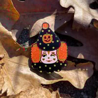 Image 2 of Halloween Dumpy the Clown Enamel Pin