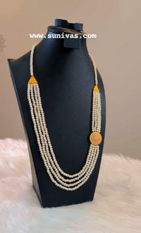 Image 2 of Rinzin_American Diamond Pearl Chandra Haar Necklace Only