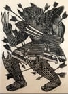 Wolverine Samurai Block Print