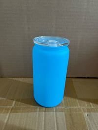 Image 5 of 16oz Solid Matte Color Plastic Can