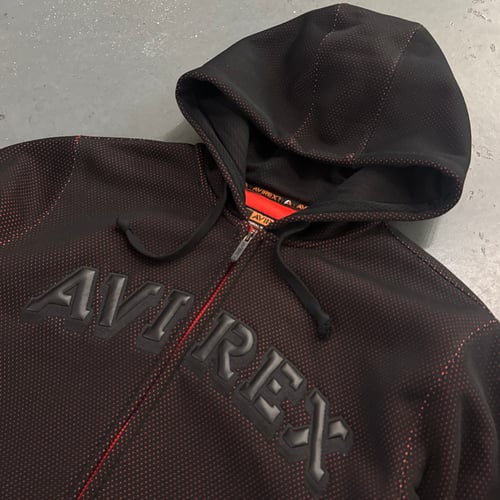 Image of 2000s Avirex Perforated hoodie, size XL