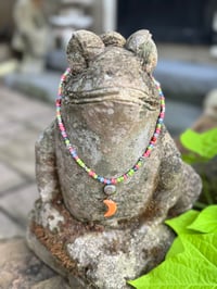 Image 2 of Find El Dorado Glass Beaded Necklace with Semi Precious Charm