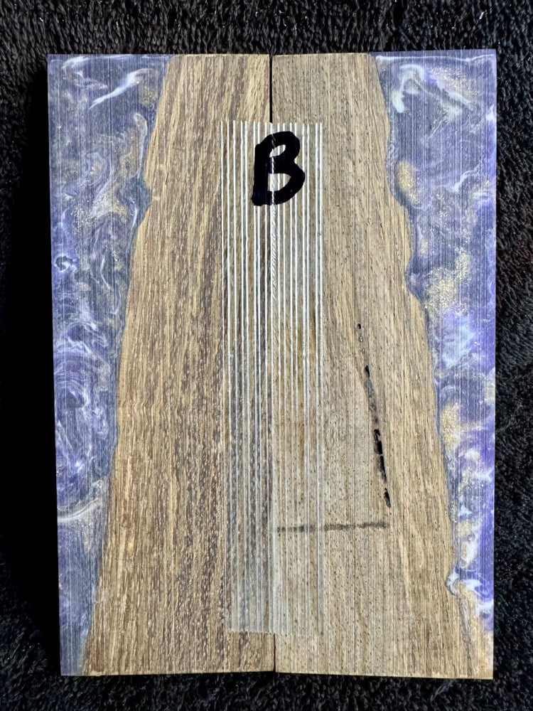 Image of Zebrawood Hybrid Knife Scales B