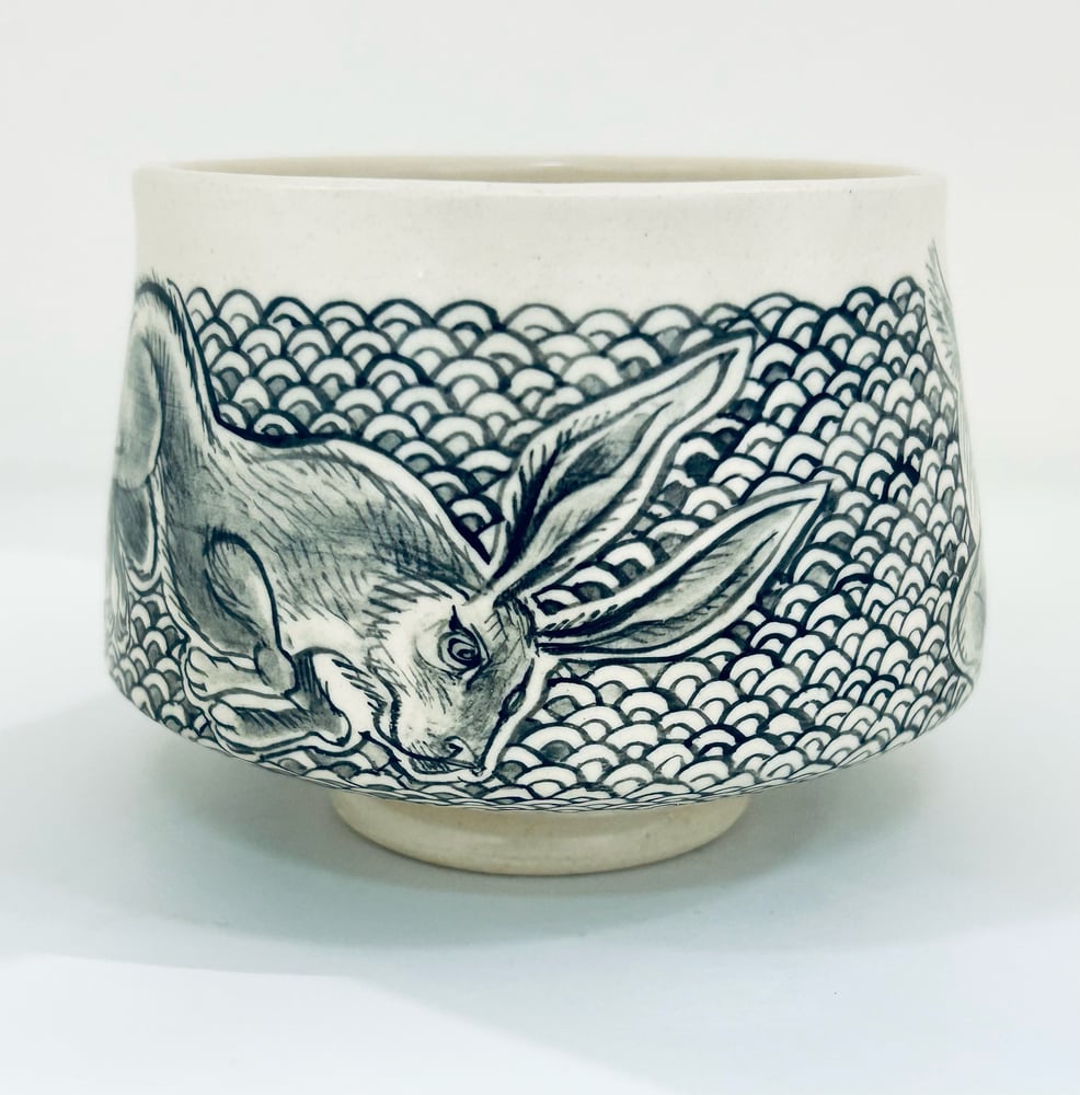 Image of Deer Chasing Hare Chawan