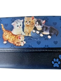 Image 2 of Kitten/Cat Purse Wallet Bradford Exchange By Jurgen Scholz 2017 Label Trifold