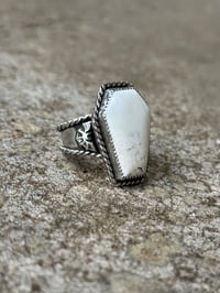 Image 3 of White Buffalo Coffin Ring