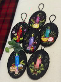 Image 2 of Christmas Candle, Apple & Orange Hanging Ornament