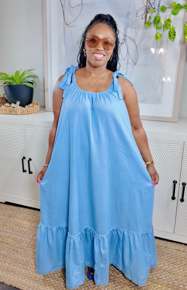 Image of Flow Easy Denim Maxi