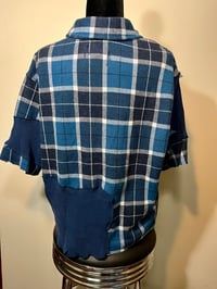 Image 5 of Blue Patchwork Flannel