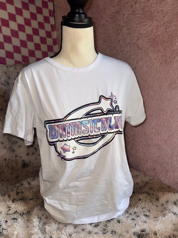 Image of Whimsicolor unisex white tee