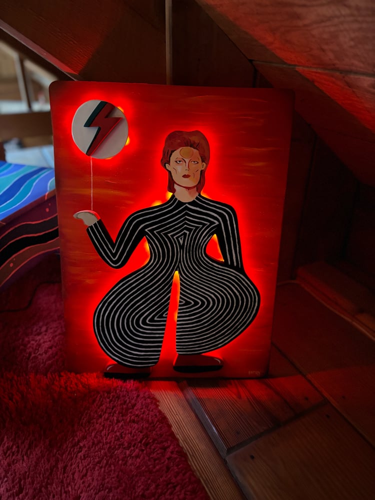 Image of David Bowie L.E.D. Painting/sculpture