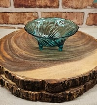 Image 5 of 1930's Jeanette Swirl Ultramarine 3 Toed Candy Dish